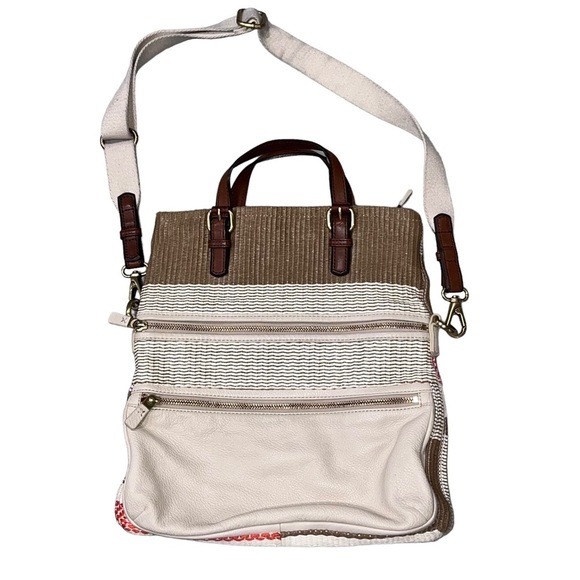 Fossil Explorer Foldover Tote Bag Purse - Picture 4 of 11